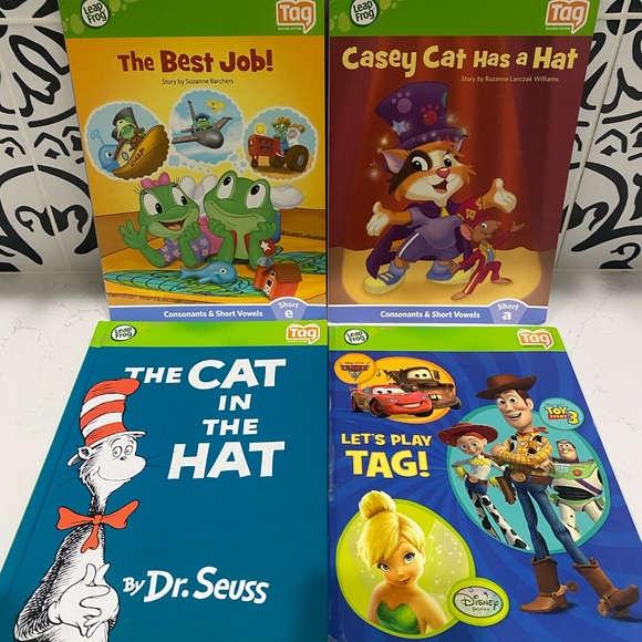 Lot Of 6 Tag Reader Leap Frog Books Leap Frog The Cat in the Hat Casey - Picture 3 of 4